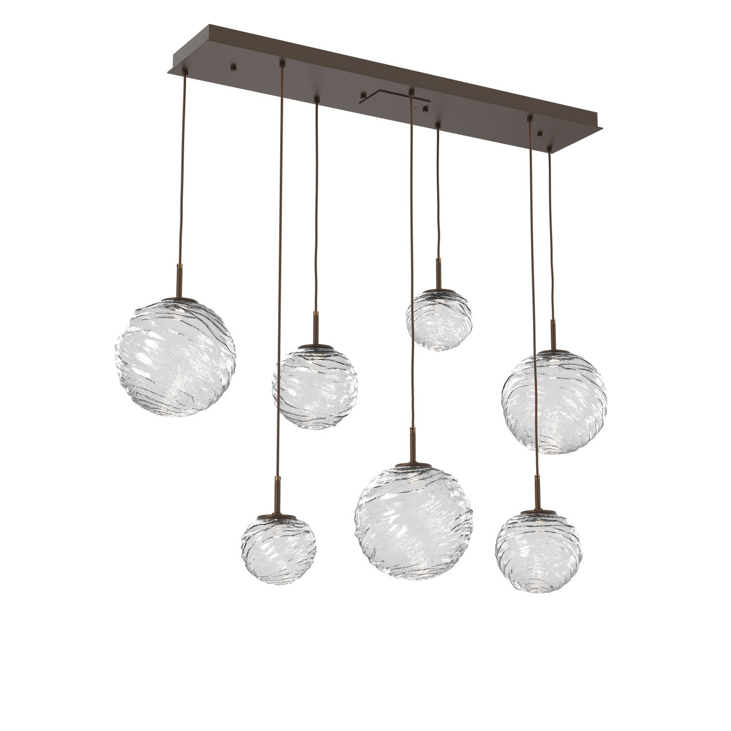 Hammerton Studio - PLB0092-07-FB-C-C01-L3 - LED Linear Pendant - Gaia - Flat Bronze