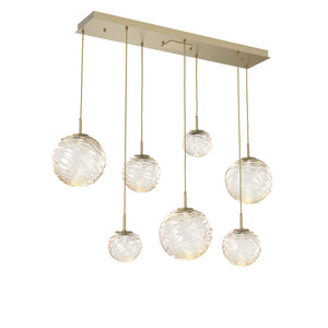 Hammerton Studio - PLB0092-07-GB-A-C01-L1 - LED Linear Pendant - Gaia - Gilded Brass