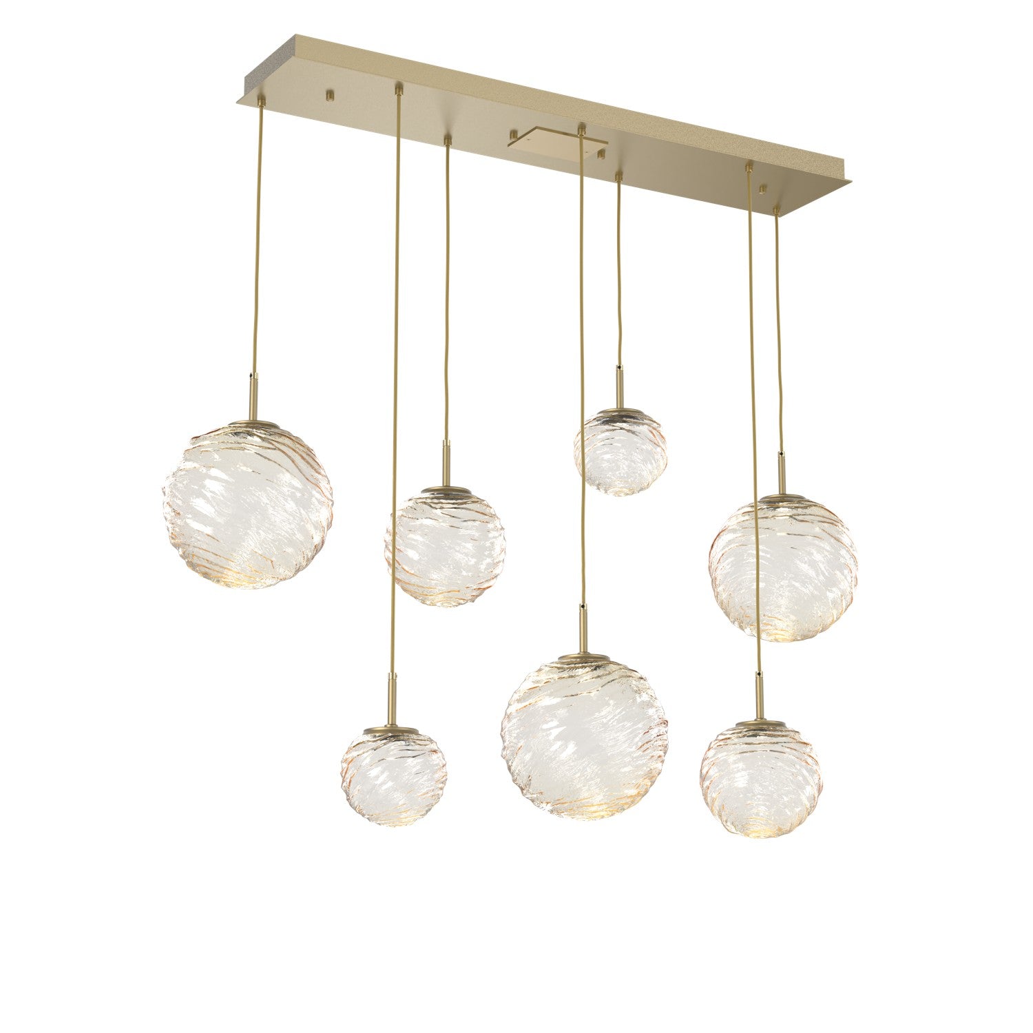 Hammerton Studio - PLB0092-07-GB-A-C01-L3 - LED Linear Pendant - Gaia - Gilded Brass