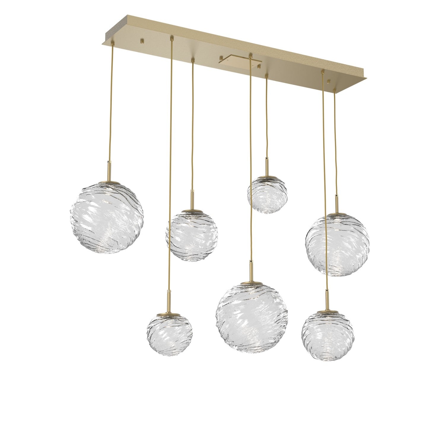 Hammerton Studio - PLB0092-07-GB-C-C01-L1 - LED Linear Pendant - Gaia - Gilded Brass