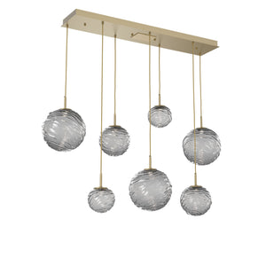 Hammerton Studio - PLB0092-07-GB-S-C01-L1 - LED Linear Pendant - Gaia - Gilded Brass