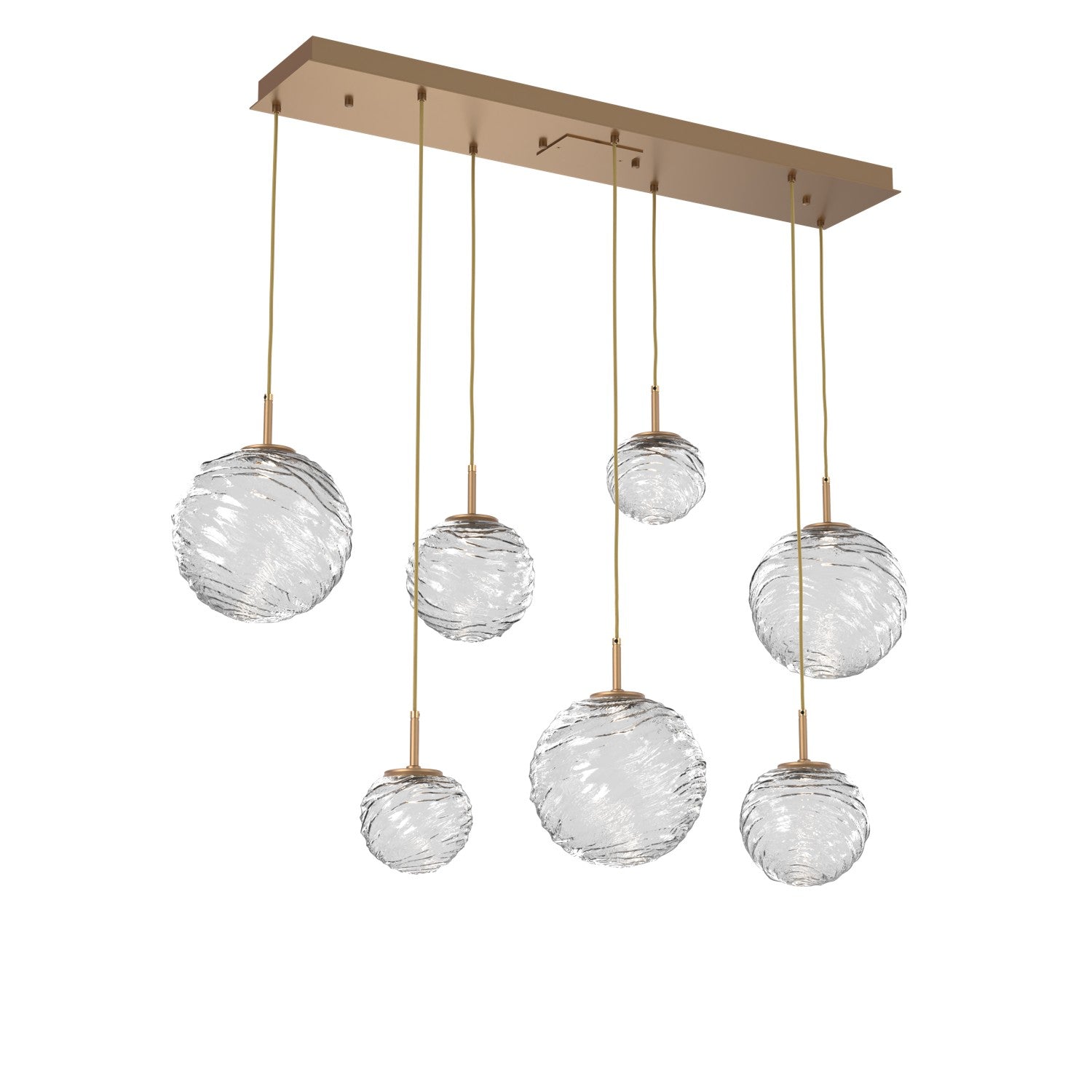 Hammerton Studio - PLB0092-07-NB-C-C01-L1 - LED Linear Pendant - Gaia - Novel Brass