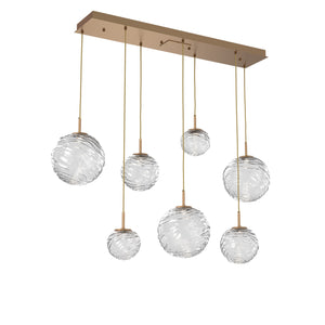 Hammerton Studio - PLB0092-07-NB-C-C01-L3 - LED Linear Pendant - Gaia - Novel Brass