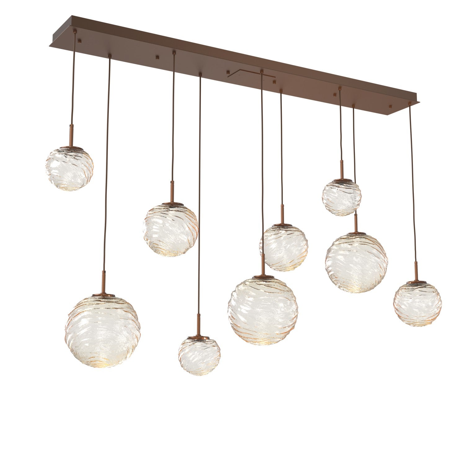 Hammerton Studio - PLB0092-09-BB-A-C01-L1 - LED Linear Pendant - Gaia - Burnished Bronze