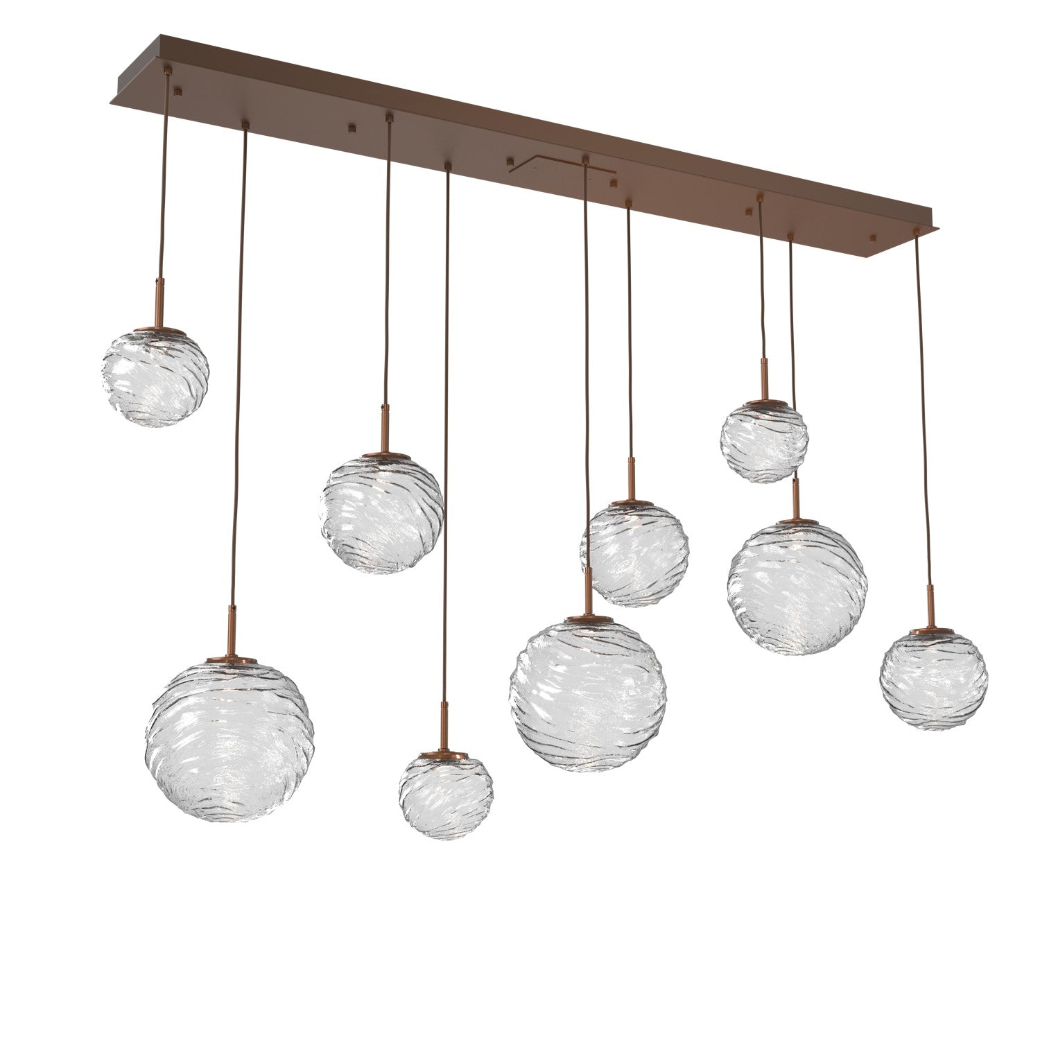 Hammerton Studio - PLB0092-09-BB-C-C01-L1 - LED Linear Pendant - Gaia - Burnished Bronze
