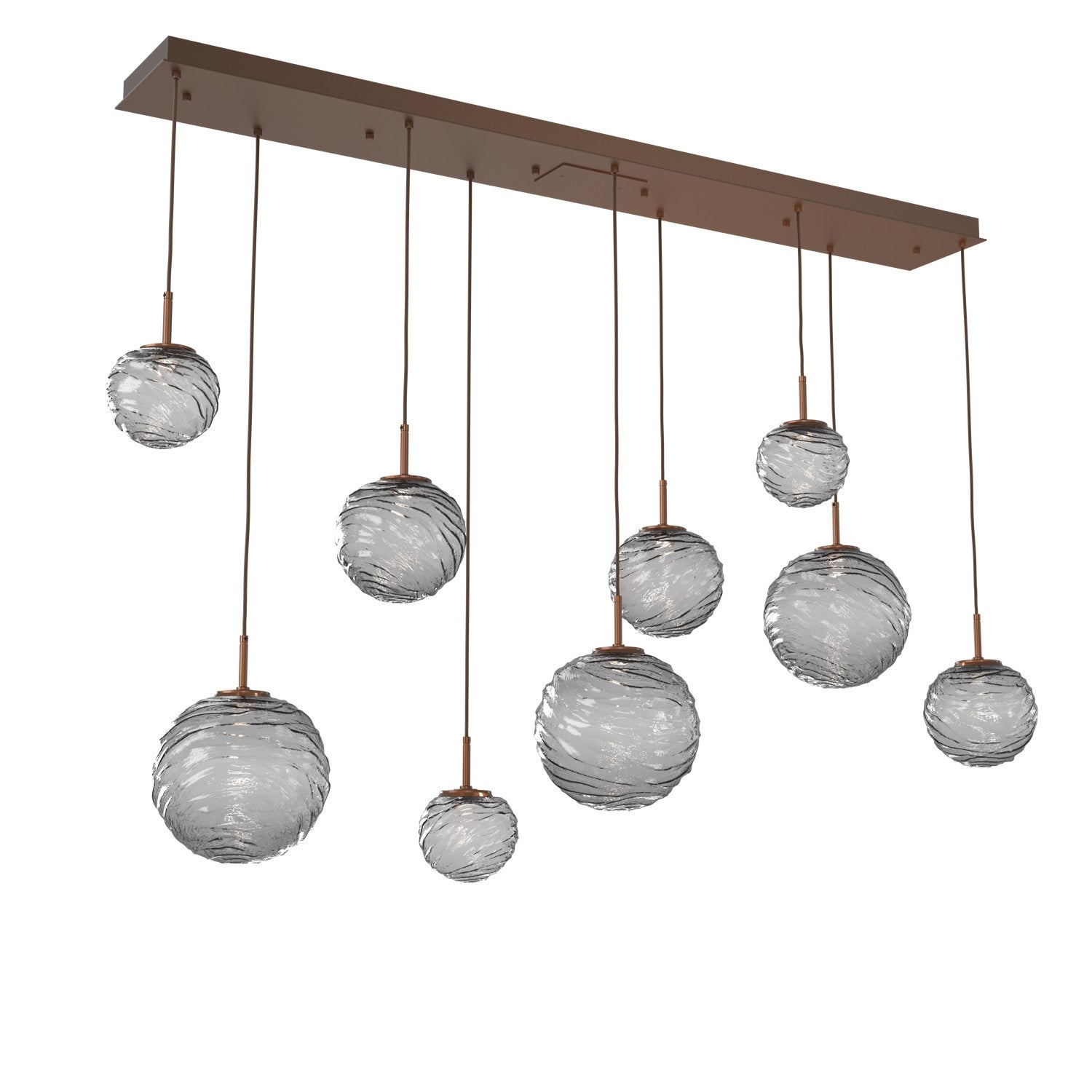 Hammerton Studio - PLB0092-09-BB-S-C01-L3 - LED Linear Pendant - Gaia - Burnished Bronze