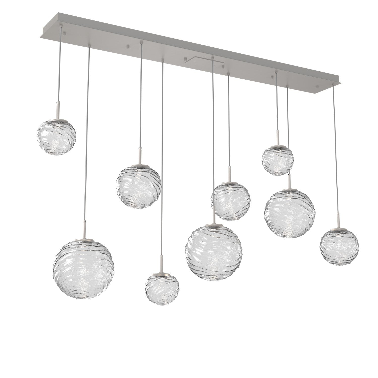 Hammerton Studio - PLB0092-09-BS-C-C01-L3 - LED Linear Pendant - Gaia - Beige Silver