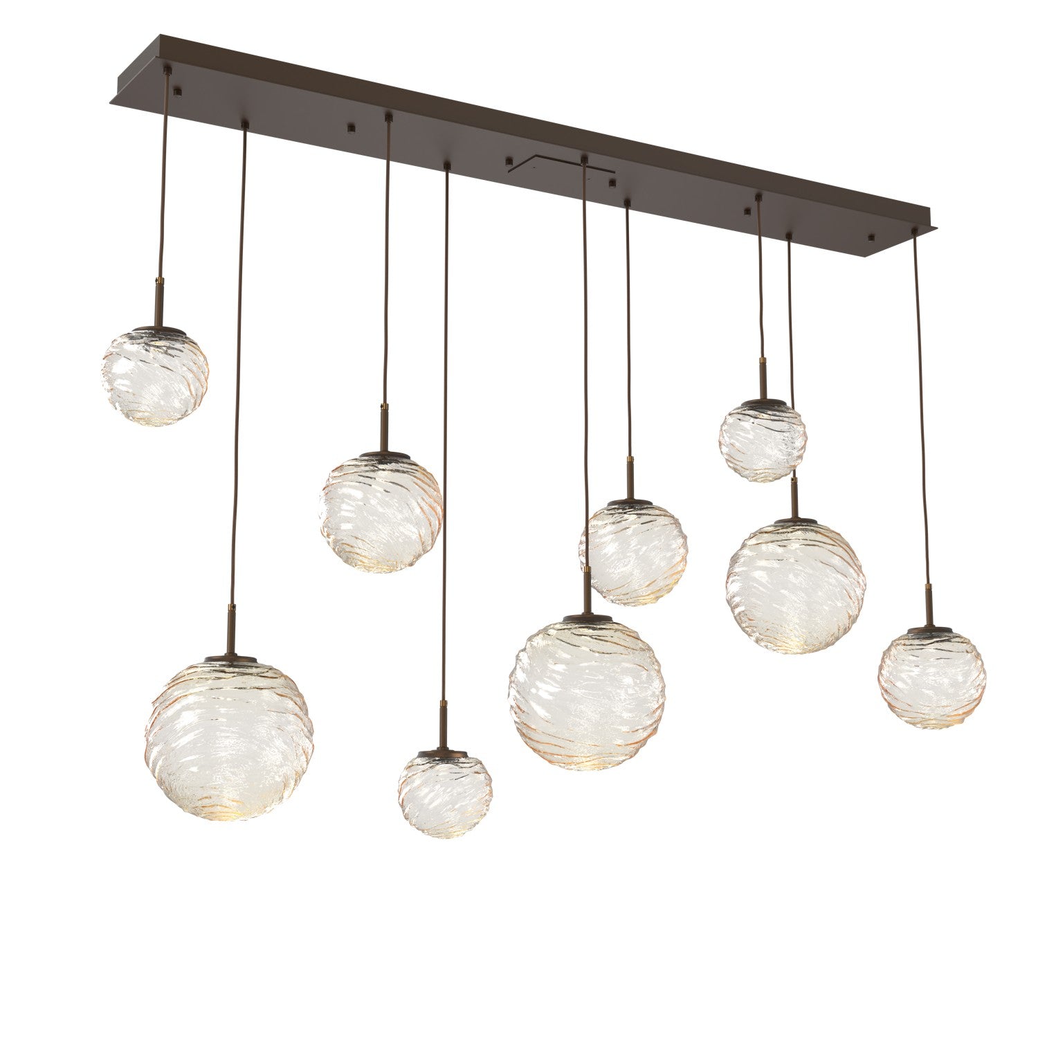 Hammerton Studio - PLB0092-09-FB-A-C01-L3 - LED Linear Pendant - Gaia - Flat Bronze