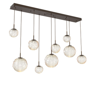 Hammerton Studio - PLB0092-09-FB-A-C01-L3 - LED Linear Pendant - Gaia - Flat Bronze