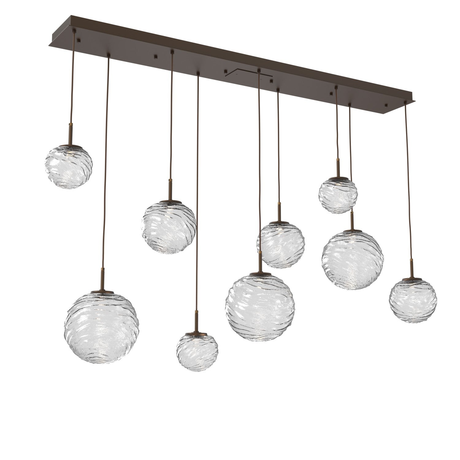 Hammerton Studio - PLB0092-09-FB-C-C01-L1 - LED Linear Pendant - Gaia - Flat Bronze