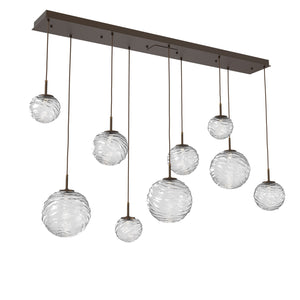Hammerton Studio - PLB0092-09-FB-C-C01-L1 - LED Linear Pendant - Gaia - Flat Bronze