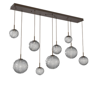 Hammerton Studio - PLB0092-09-FB-S-C01-L1 - LED Linear Pendant - Gaia - Flat Bronze