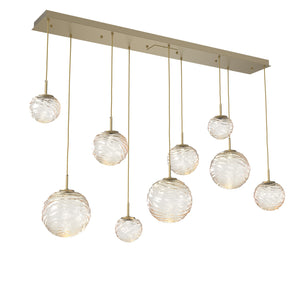 Hammerton Studio - PLB0092-09-GB-A-C01-L3 - LED Linear Pendant - Gaia - Gilded Brass