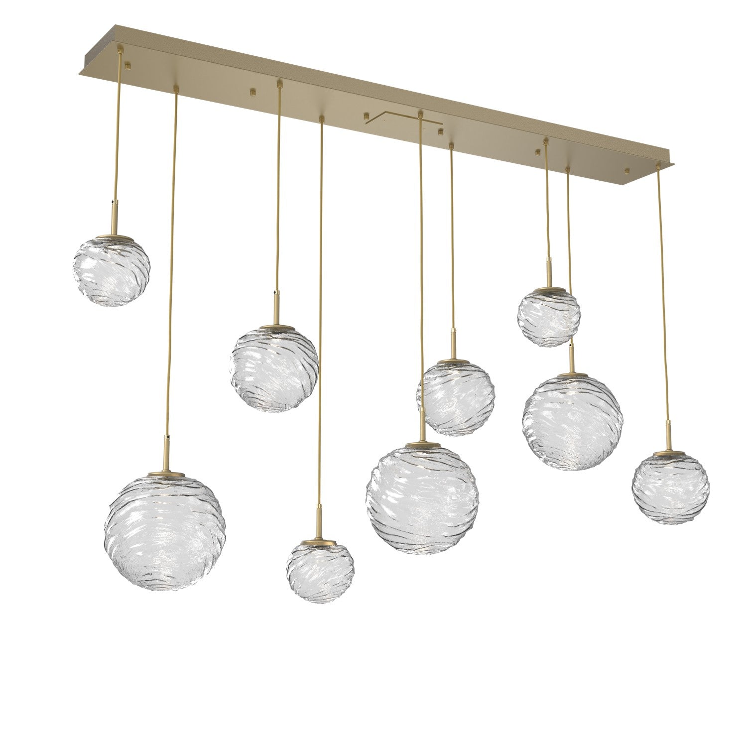 Hammerton Studio - PLB0092-09-GB-C-C01-L1 - LED Linear Pendant - Gaia - Gilded Brass