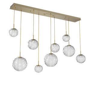 Hammerton Studio - PLB0092-09-GB-C-C01-L1 - LED Linear Pendant - Gaia - Gilded Brass