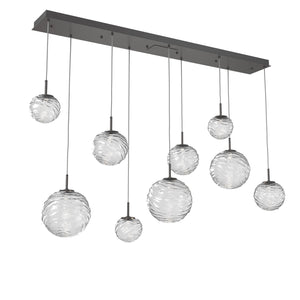 Hammerton Studio - PLB0092-09-GP-C-C01-L3 - LED Linear Pendant - Gaia - Graphite
