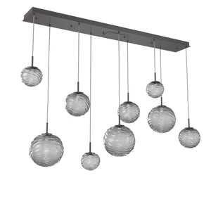 Hammerton Studio - PLB0092-09-GP-S-C01-L1 - LED Linear Pendant - Gaia - Graphite