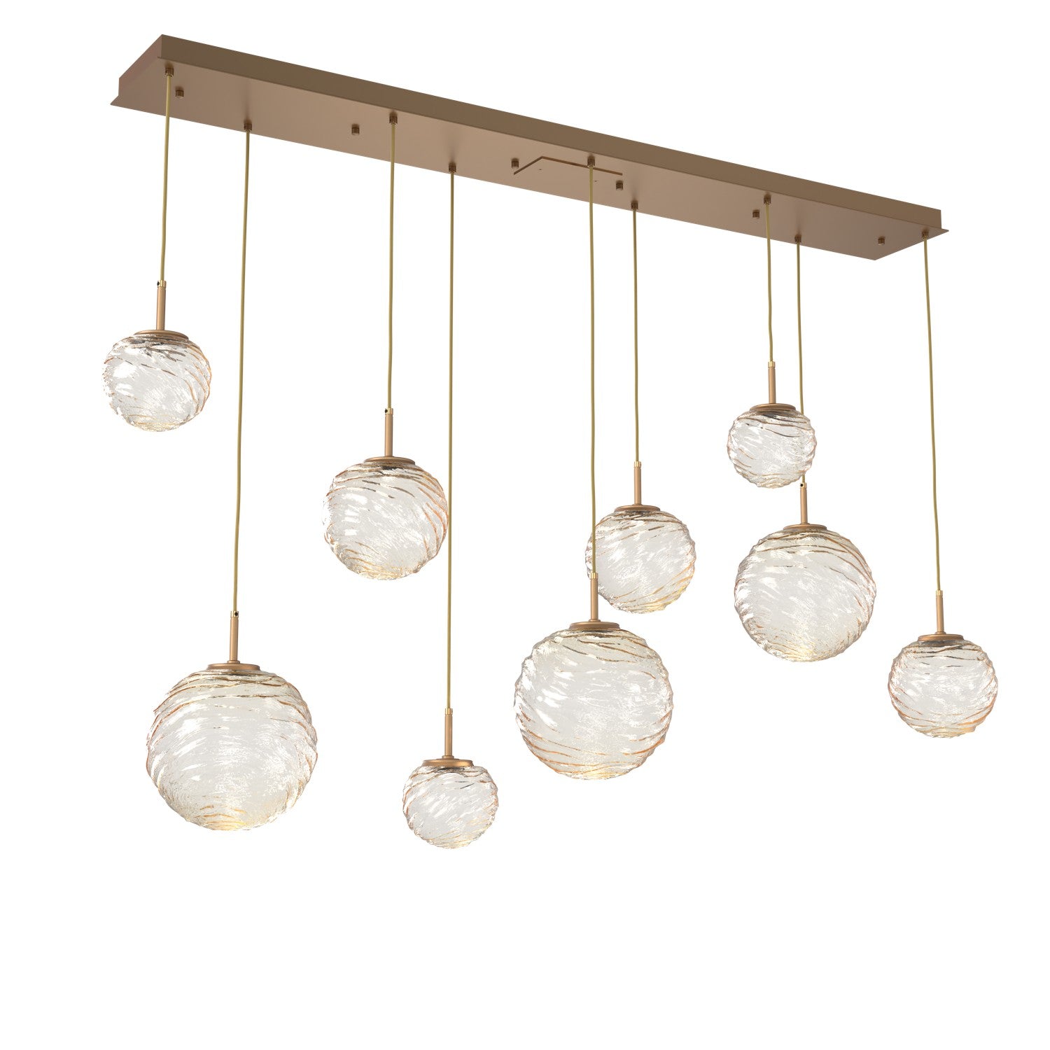 Hammerton Studio - PLB0092-09-NB-A-C01-L3 - LED Linear Pendant - Gaia - Novel Brass