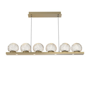 Hammerton Studio - PLB0092-0B-GB-A-CA1-L1 - LED Linear Pendant - Gaia - Gilded Brass