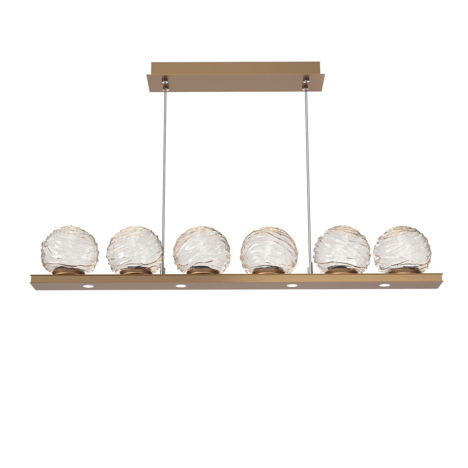 Hammerton Studio - PLB0092-0B-NB-A-CA1-L1 - LED Linear Pendant - Gaia - Novel Brass