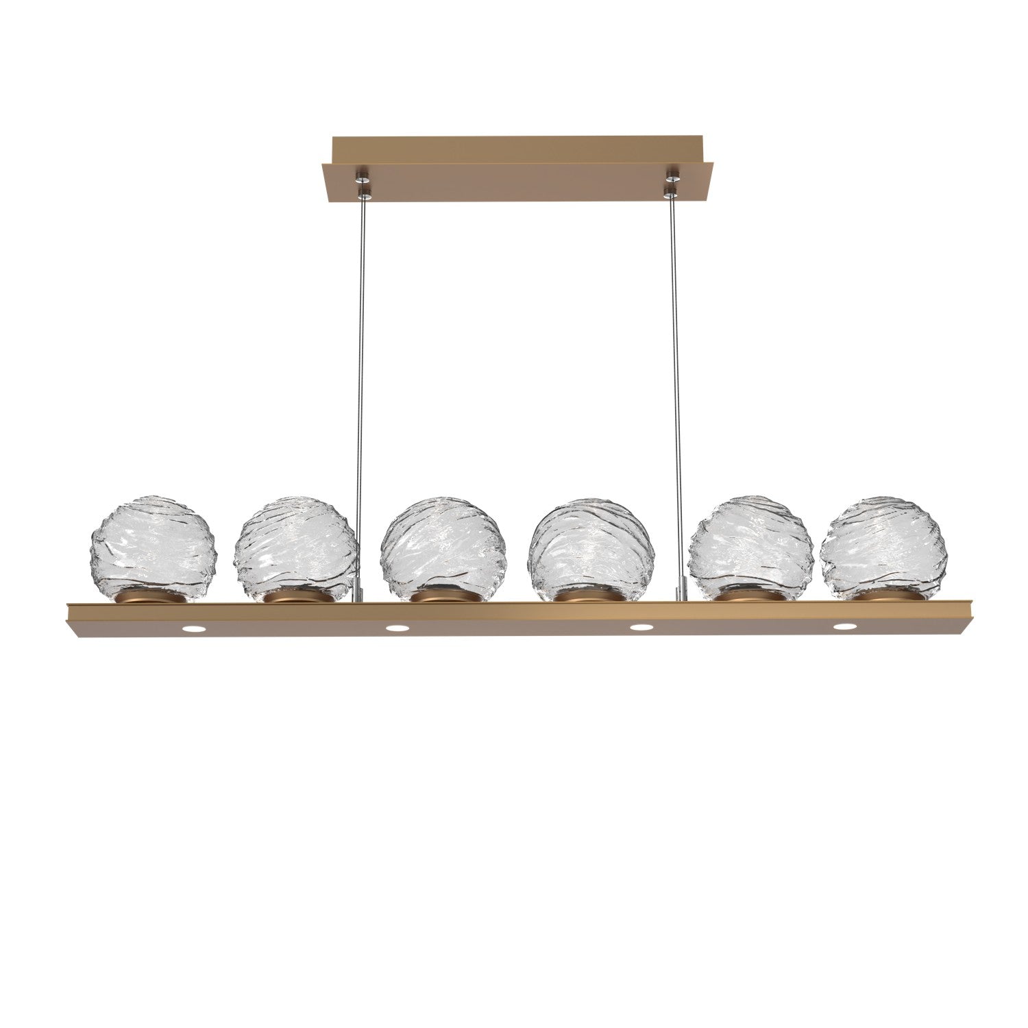 Hammerton Studio - PLB0092-0B-NB-C-CA1-L1 - LED Linear Pendant - Gaia - Novel Brass