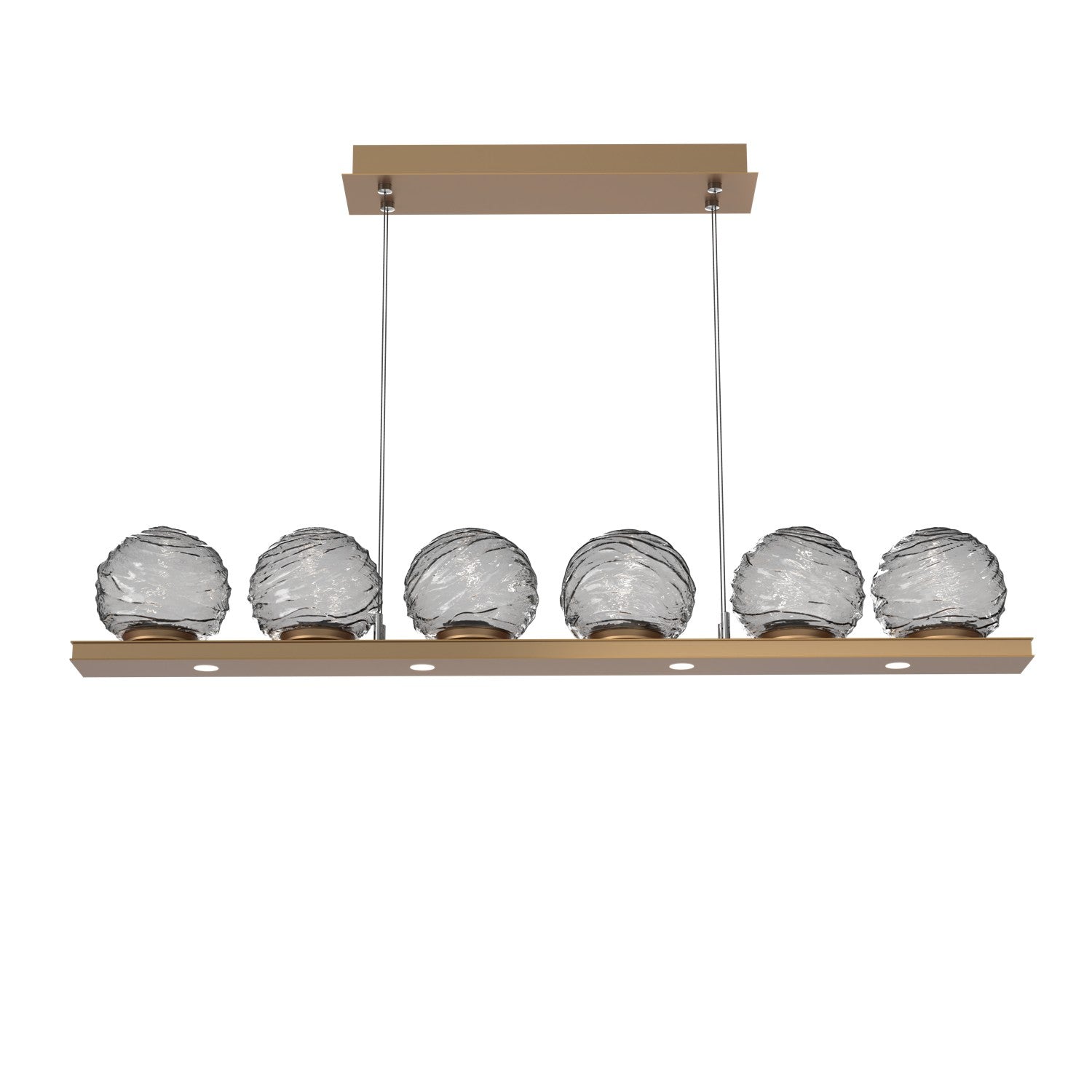 Hammerton Studio - PLB0092-0B-NB-S-CA1-L3 - LED Linear Pendant - Gaia - Novel Brass
