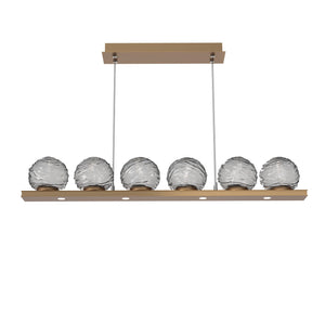 Hammerton Studio - PLB0092-0B-NB-S-CA1-L3 - LED Linear Pendant - Gaia - Novel Brass