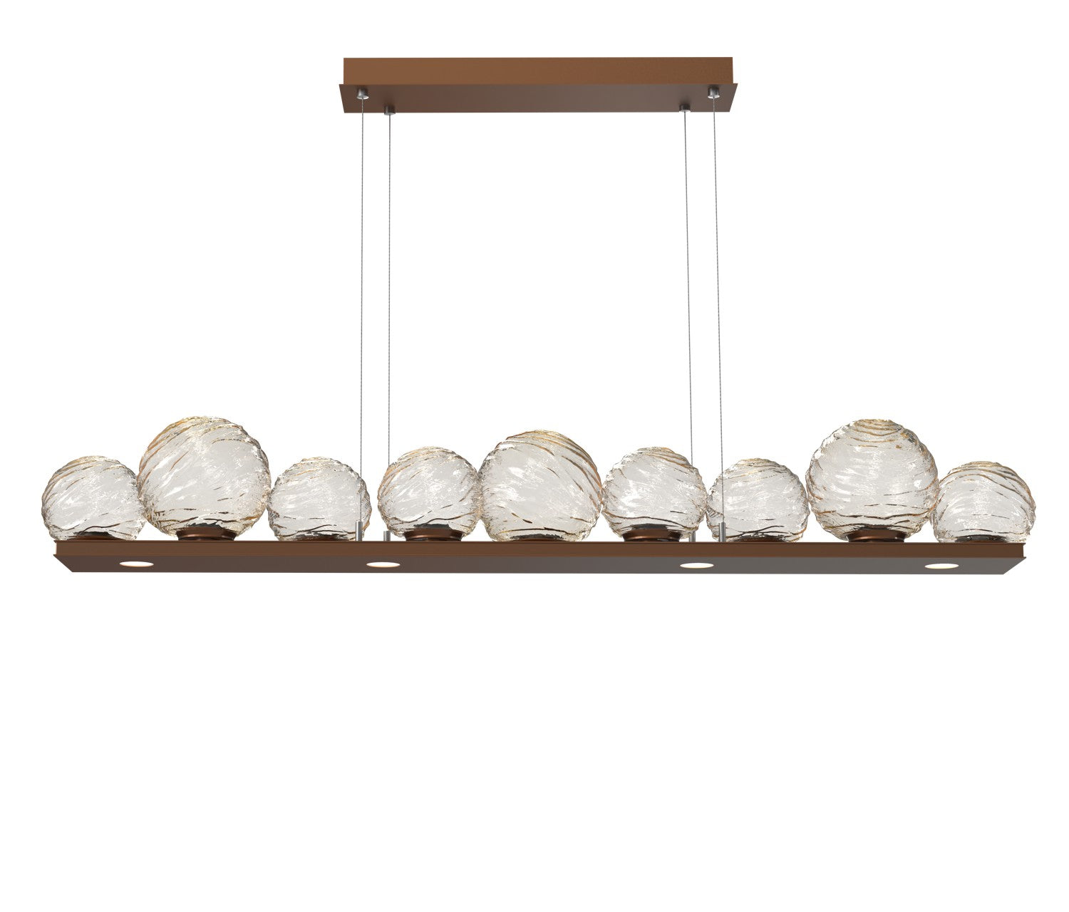 Hammerton Studio - PLB0092-0C-BB-A-CA1-L1 - LED Linear Pendant - Gaia - Burnished Bronze