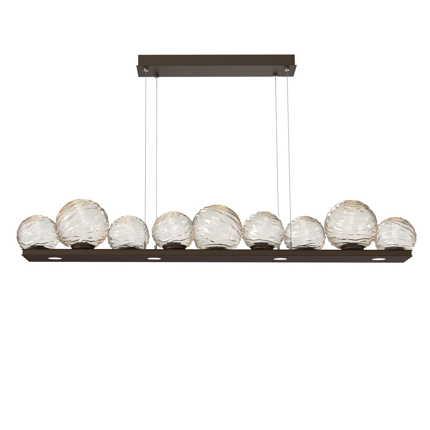 Hammerton Studio - PLB0092-0C-FB-A-CA1-L1 - LED Linear Pendant - Gaia - Flat Bronze