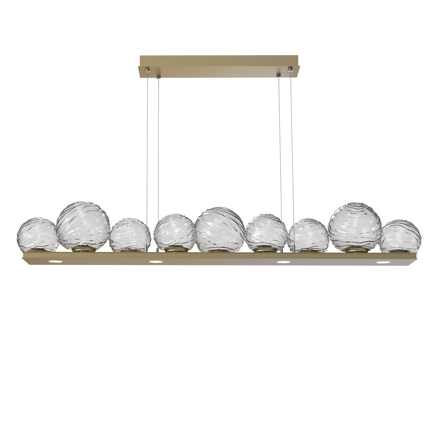 Hammerton Studio - PLB0092-0C-GB-C-CA1-L3 - LED Linear Pendant - Gaia - Gilded Brass
