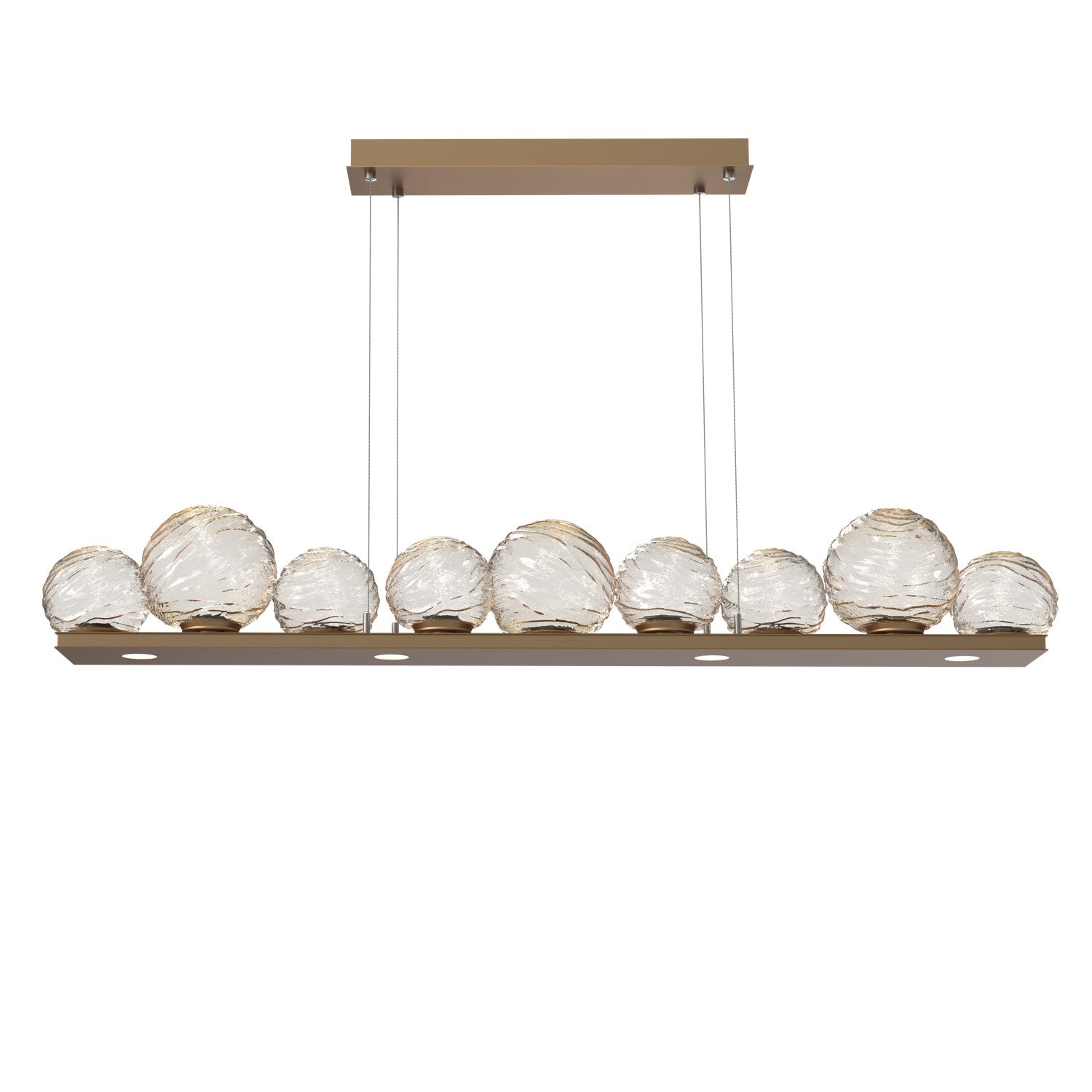 Hammerton Studio - PLB0092-0C-NB-A-CA1-L3 - LED Linear Pendant - Gaia - Novel Brass