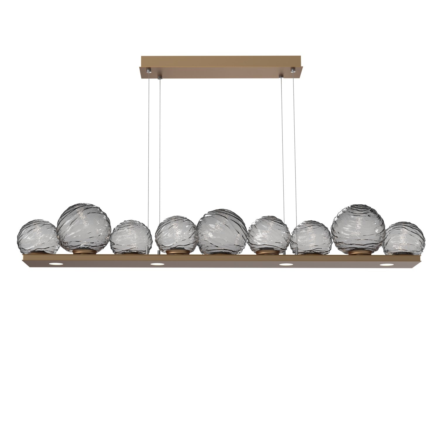Hammerton Studio - PLB0092-0C-NB-S-CA1-L1 - LED Linear Pendant - Gaia - Novel Brass