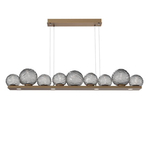 Hammerton Studio - PLB0092-0C-NB-S-CA1-L3 - LED Linear Pendant - Gaia - Novel Brass