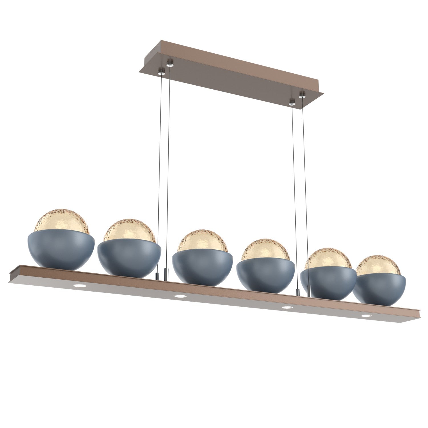 Hammerton Studio - PLB0093-0B-BB-A-CA1-L1-BU - LED Linear Suspension - Cabochon - Burnished Bronze