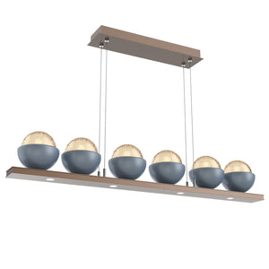 Hammerton Studio - PLB0093-0B-BB-A-CA1-L1-BU - LED Linear Suspension - Cabochon - Burnished Bronze