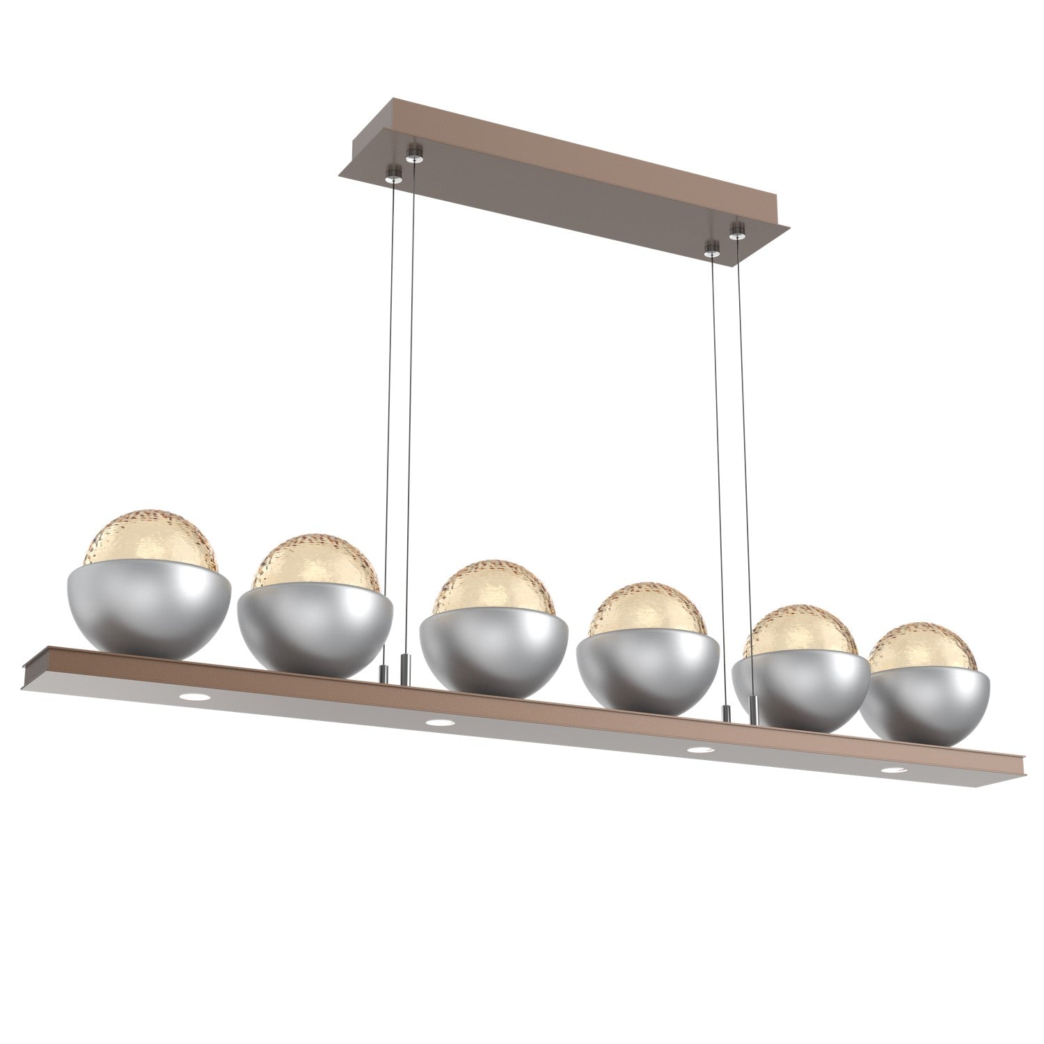 Hammerton Studio - PLB0093-0B-BB-A-CA1-L1-CS - LED Linear Suspension - Cabochon - Burnished Bronze