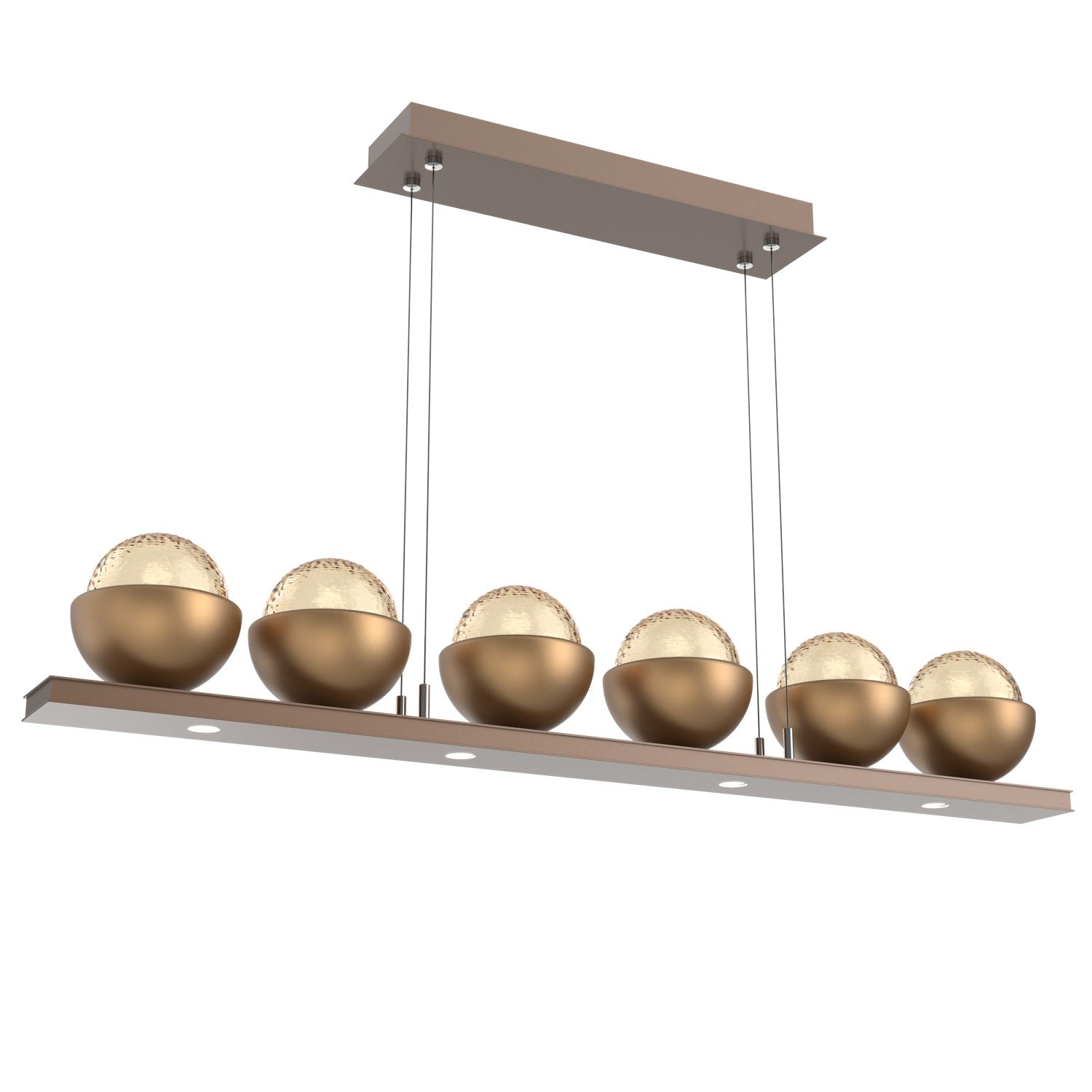 Hammerton Studio - PLB0093-0B-BB-A-CA1-L1-NB - LED Linear Suspension - Cabochon - Burnished Bronze