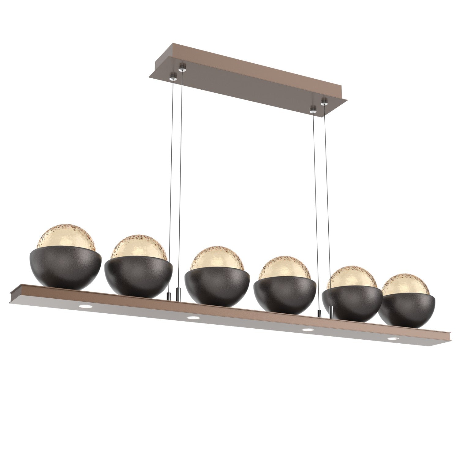 Hammerton Studio - PLB0093-0B-BB-A-CA1-L3-GP - LED Linear Suspension - Cabochon - Burnished Bronze