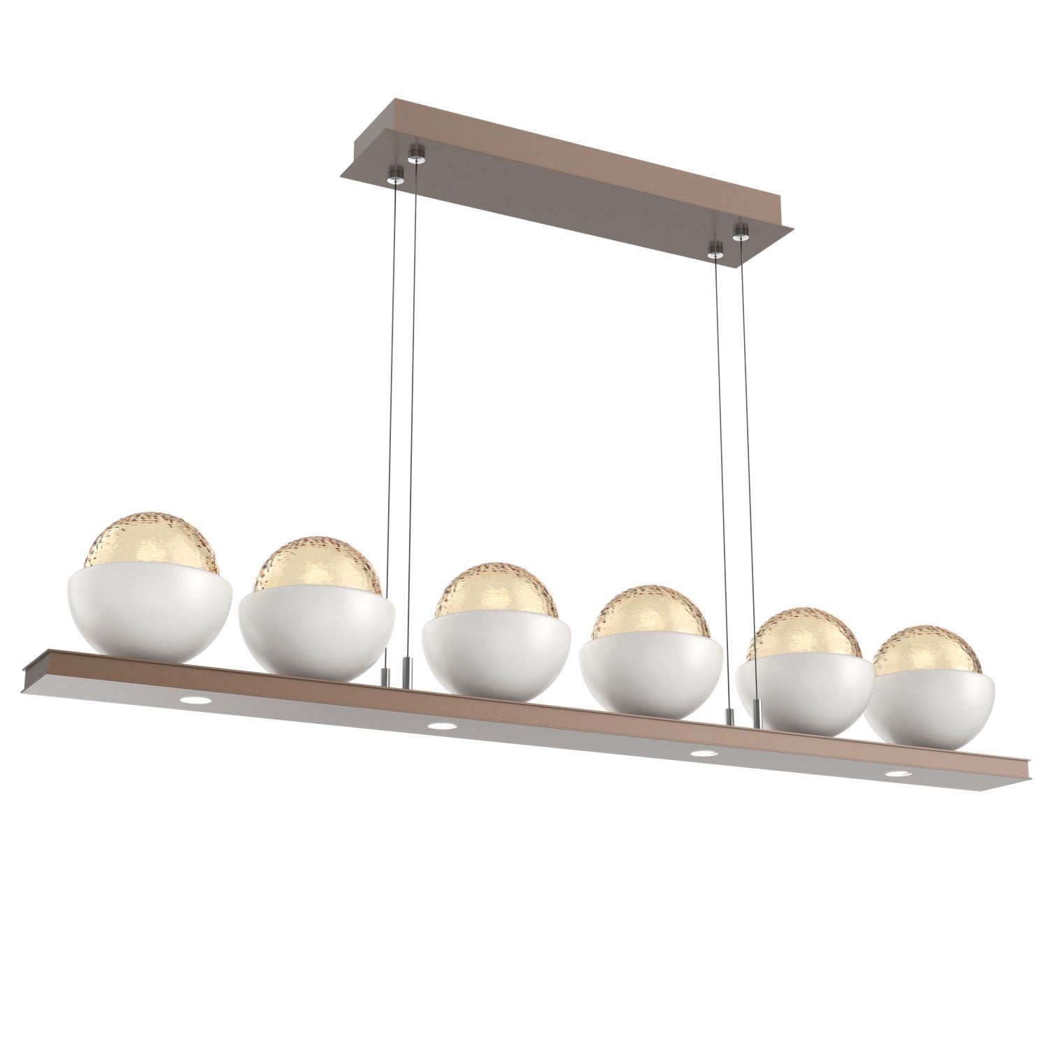 Hammerton Studio - PLB0093-0B-BB-A-CA1-L3-WI - LED Linear Suspension - Cabochon - Burnished Bronze