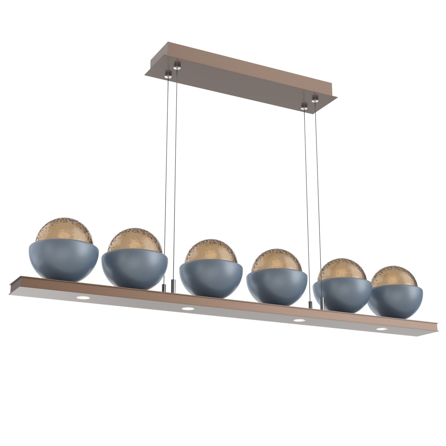 Hammerton Studio - PLB0093-0B-BB-B-CA1-L1-BU - LED Linear Suspension - Cabochon - Burnished Bronze