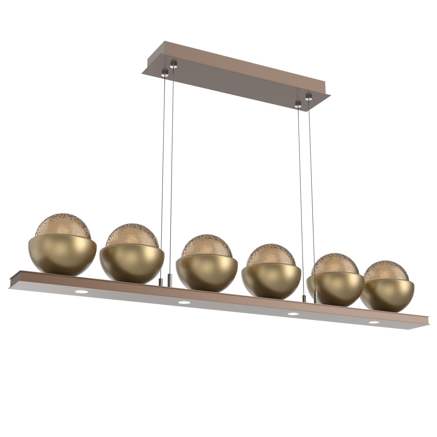 Hammerton Studio - PLB0093-0B-BB-B-CA1-L1-GB - LED Linear Suspension - Cabochon - Burnished Bronze