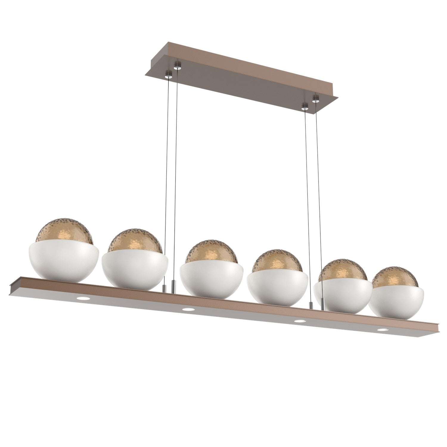 Hammerton Studio - PLB0093-0B-BB-B-CA1-L1-WI - LED Linear Suspension - Cabochon - Burnished Bronze