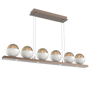 Hammerton Studio - PLB0093-0B-BB-B-CA1-L1-WI - LED Linear Suspension - Cabochon - Burnished Bronze