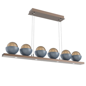 Hammerton Studio - PLB0093-0B-BB-B-CA1-L3-BU - LED Linear Suspension - Cabochon - Burnished Bronze