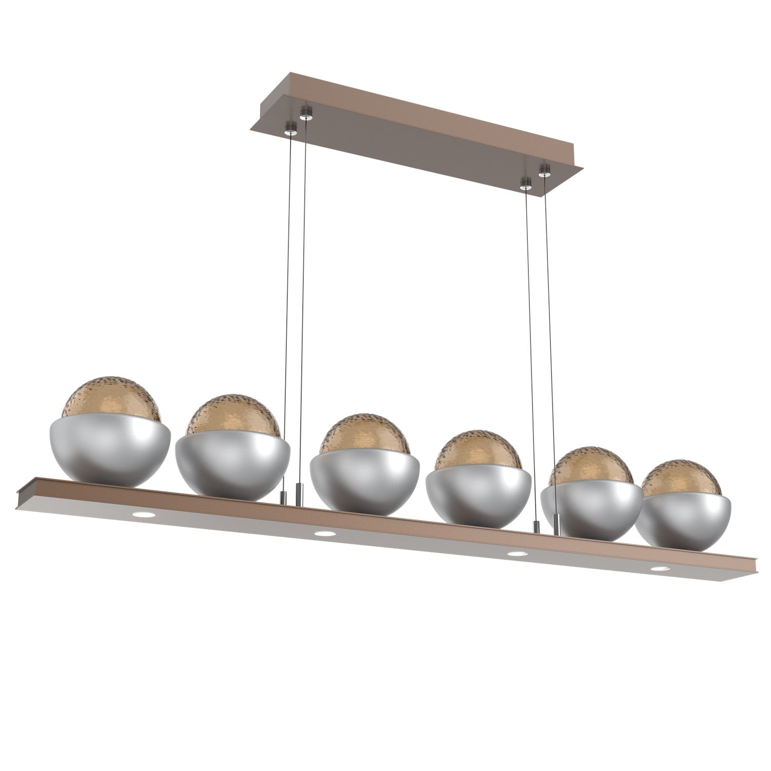 Hammerton Studio - PLB0093-0B-BB-B-CA1-L3-CS - LED Linear Suspension - Cabochon - Burnished Bronze
