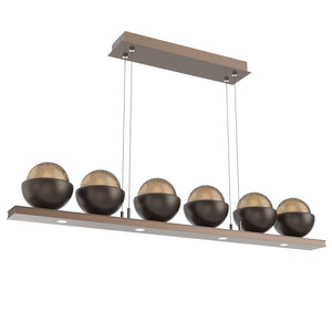 Hammerton Studio - PLB0093-0B-BB-B-CA1-L3-FB - LED Linear Suspension - Cabochon - Burnished Bronze