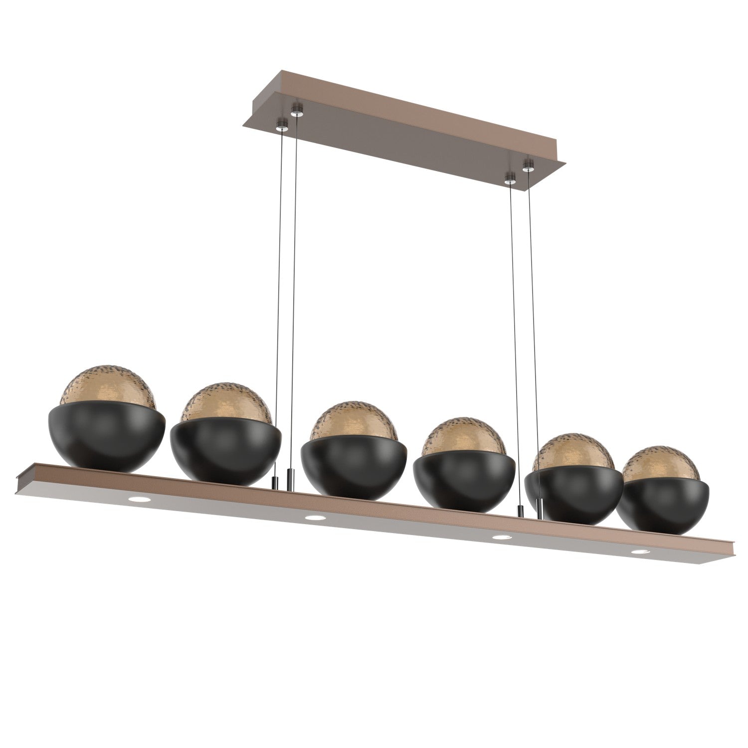 Hammerton Studio - PLB0093-0B-BB-B-CA1-L3-MB - LED Linear Suspension - Cabochon - Burnished Bronze