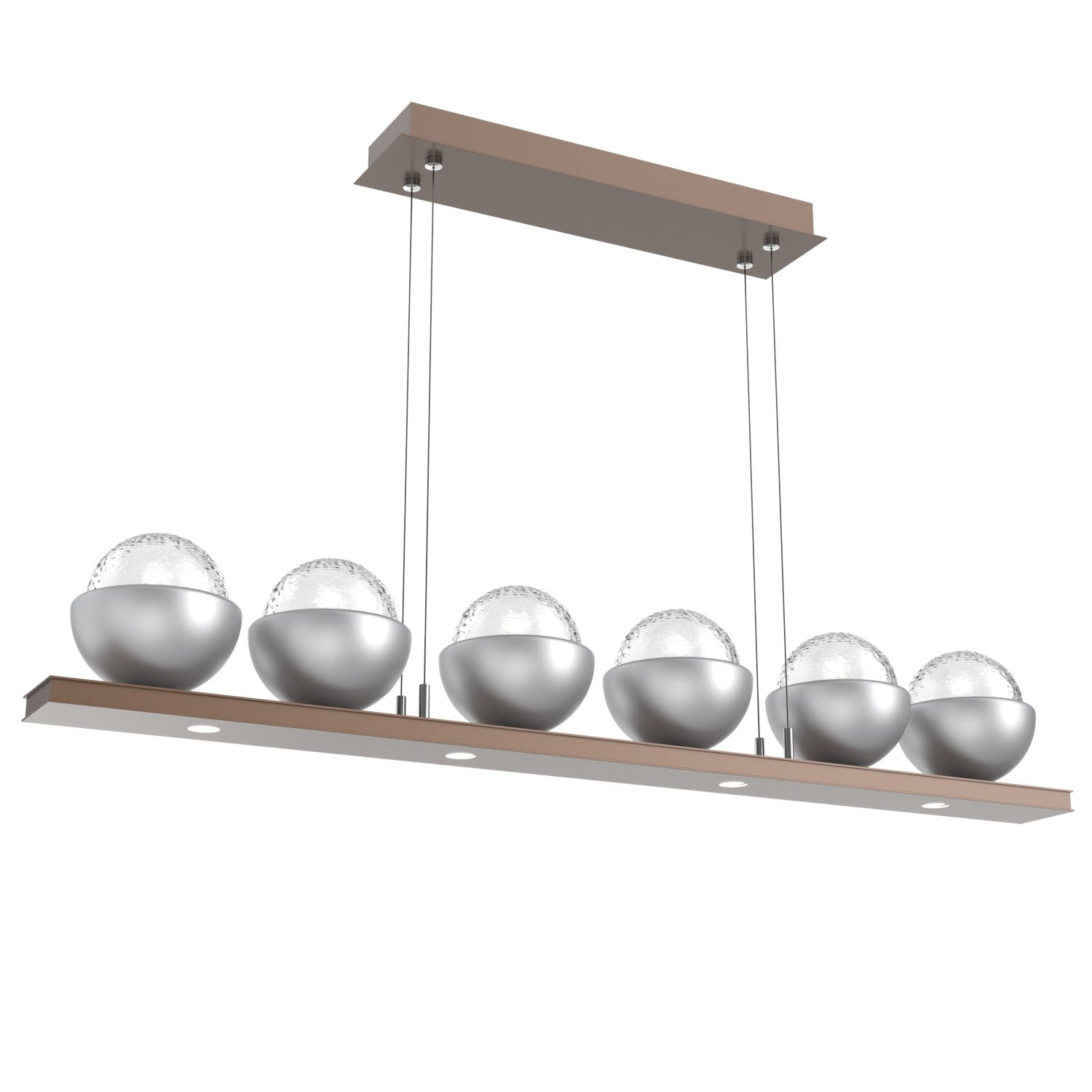 Hammerton Studio - PLB0093-0B-BB-C-CA1-L1-CS - LED Linear Suspension - Cabochon - Burnished Bronze