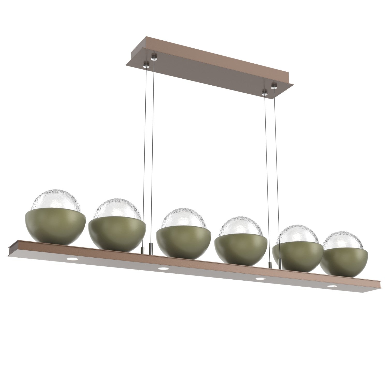 Hammerton Studio - PLB0093-0B-BB-C-CA1-L1-GE - LED Linear Suspension - Cabochon - Burnished Bronze