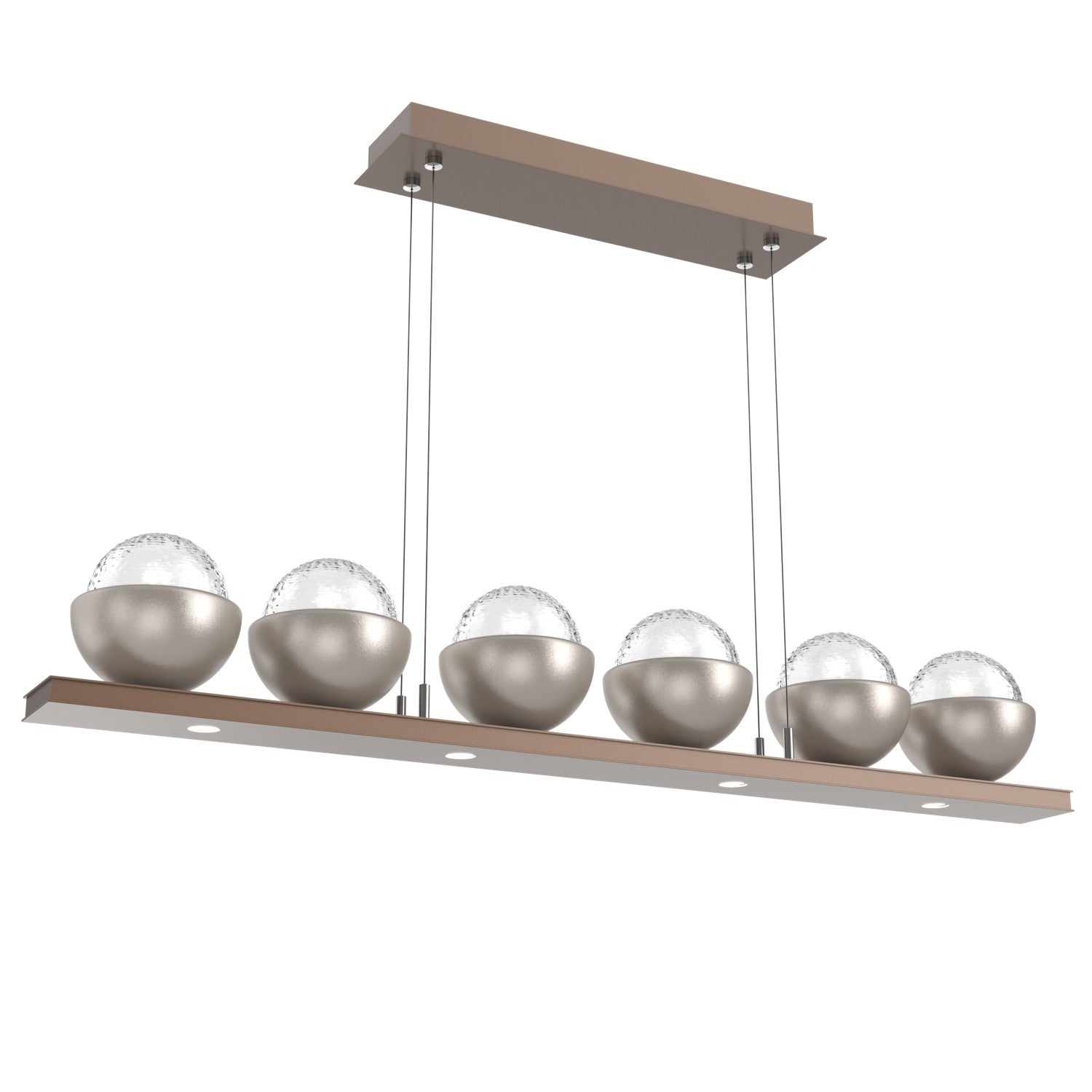 Hammerton Studio - PLB0093-0B-BB-C-CA1-L3-BS - LED Linear Suspension - Cabochon - Burnished Bronze